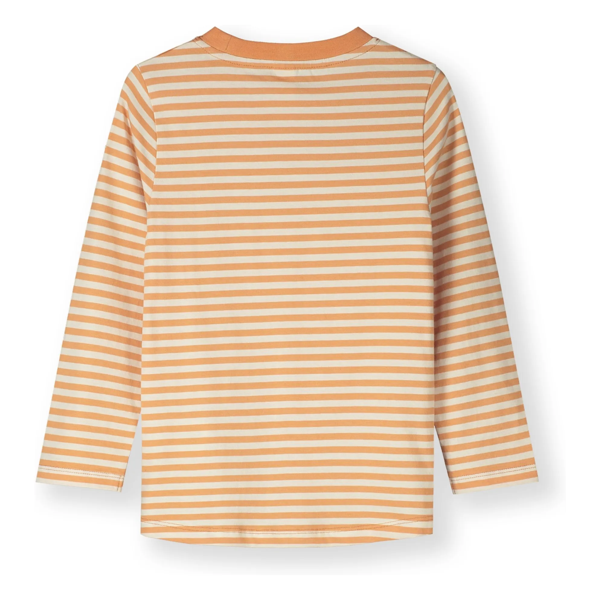 T-shirt Rayures Coton Bio | Abricot- Image produit n°3