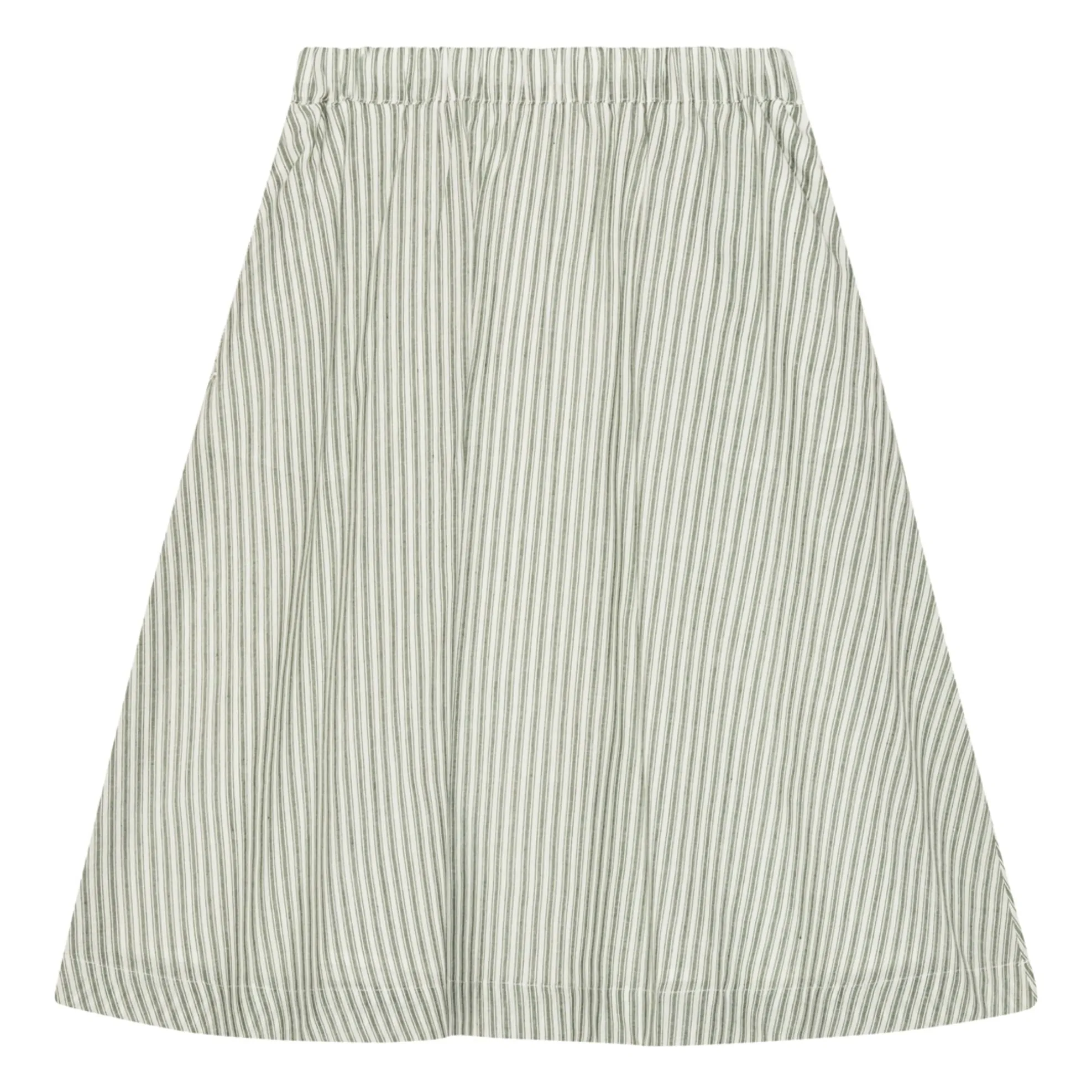 Jupe Gertrud Rayée Coton Bio | Vert- Image produit n°0
