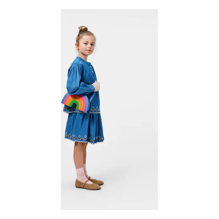 Jupe Bernie Arcs-en-ciel Coton Bio | Bleu- Image produit n°1