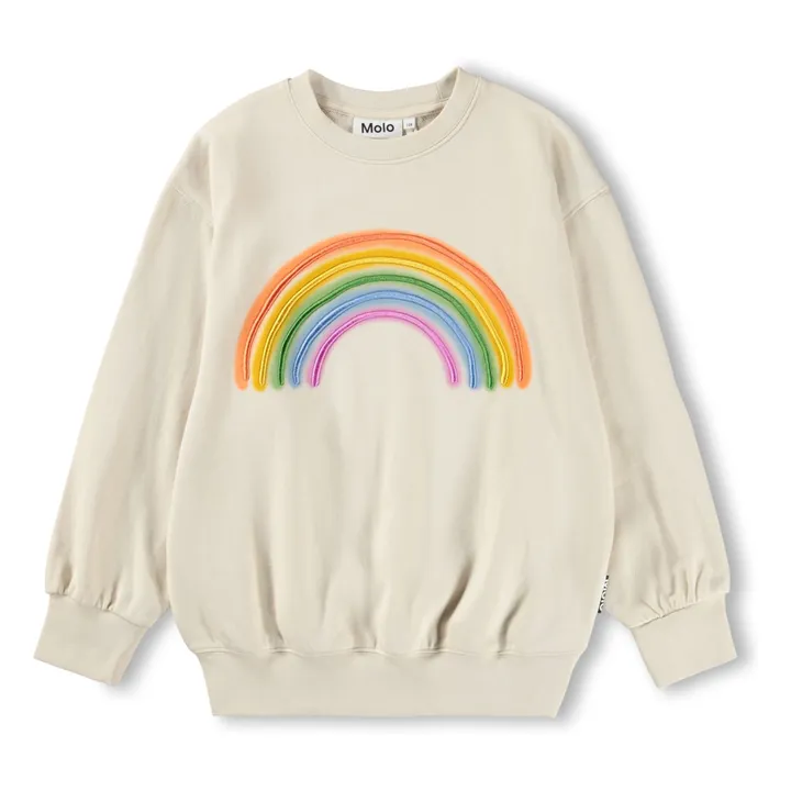 Sweat Monti Arc-en-ciel Coton Bio | Ecru- Image produit n°0