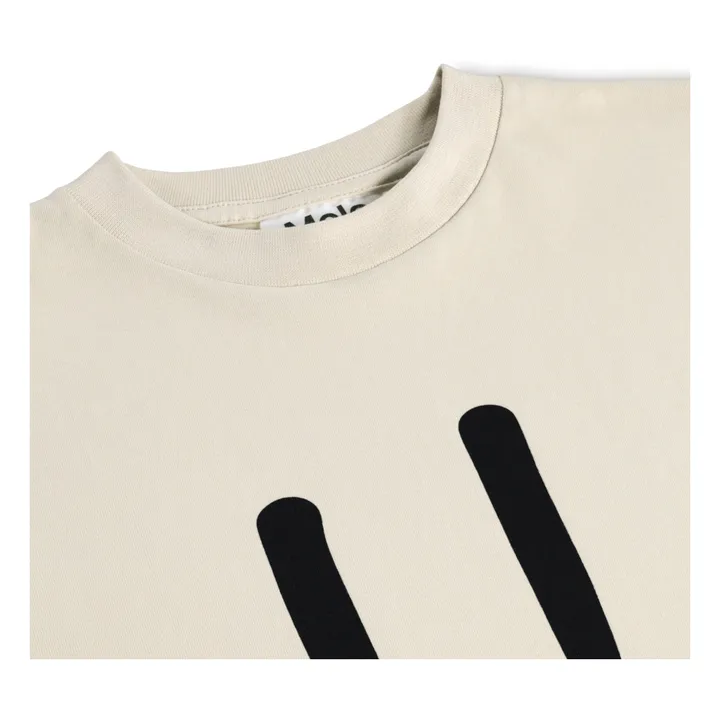 Camiseta de algodón ecológico Roxo Smile | Beige- Imagen del producto n°2