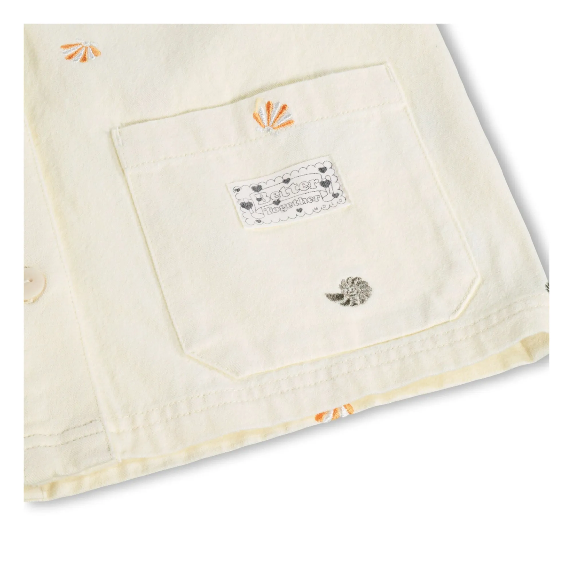 Chaqueta de algodón ecológico Hellen Coquillages | Crudo- Imagen del producto n°5