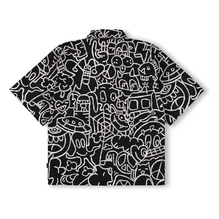 Chemise Richie Doodles Coton Bio | Noir- Image produit n°5