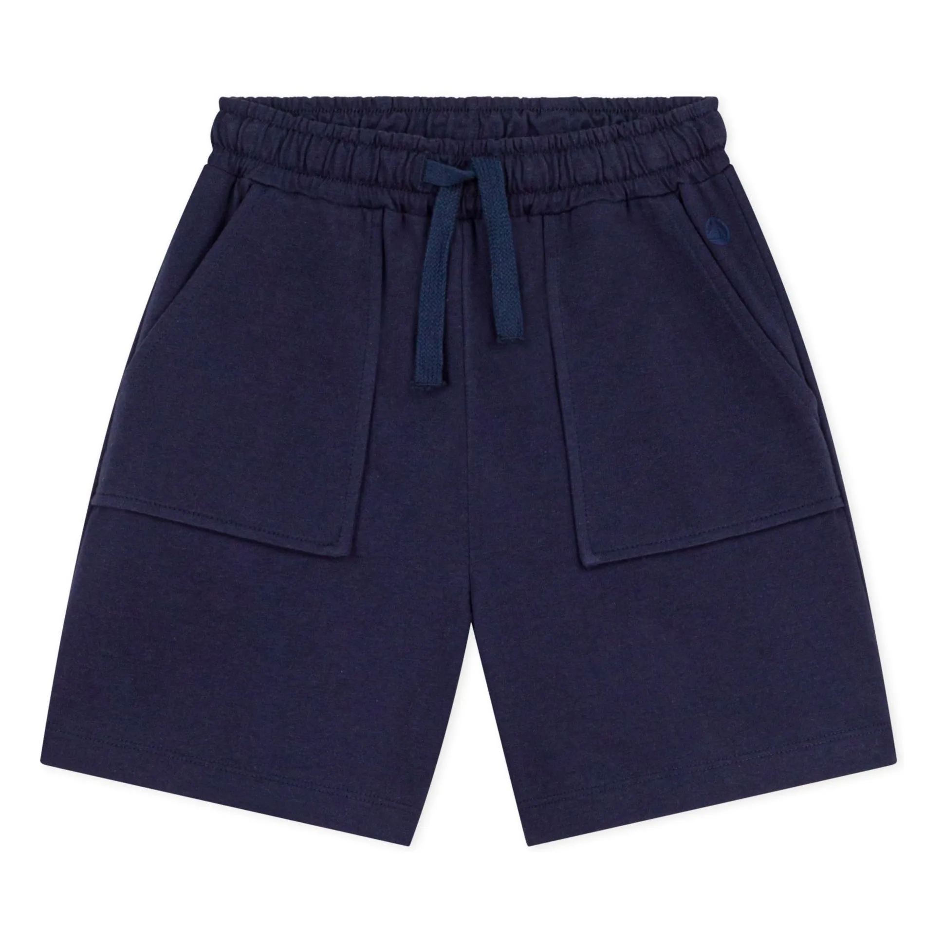 Bermuda Uni Coton Bio | Bleu foncé- Image produit n°0