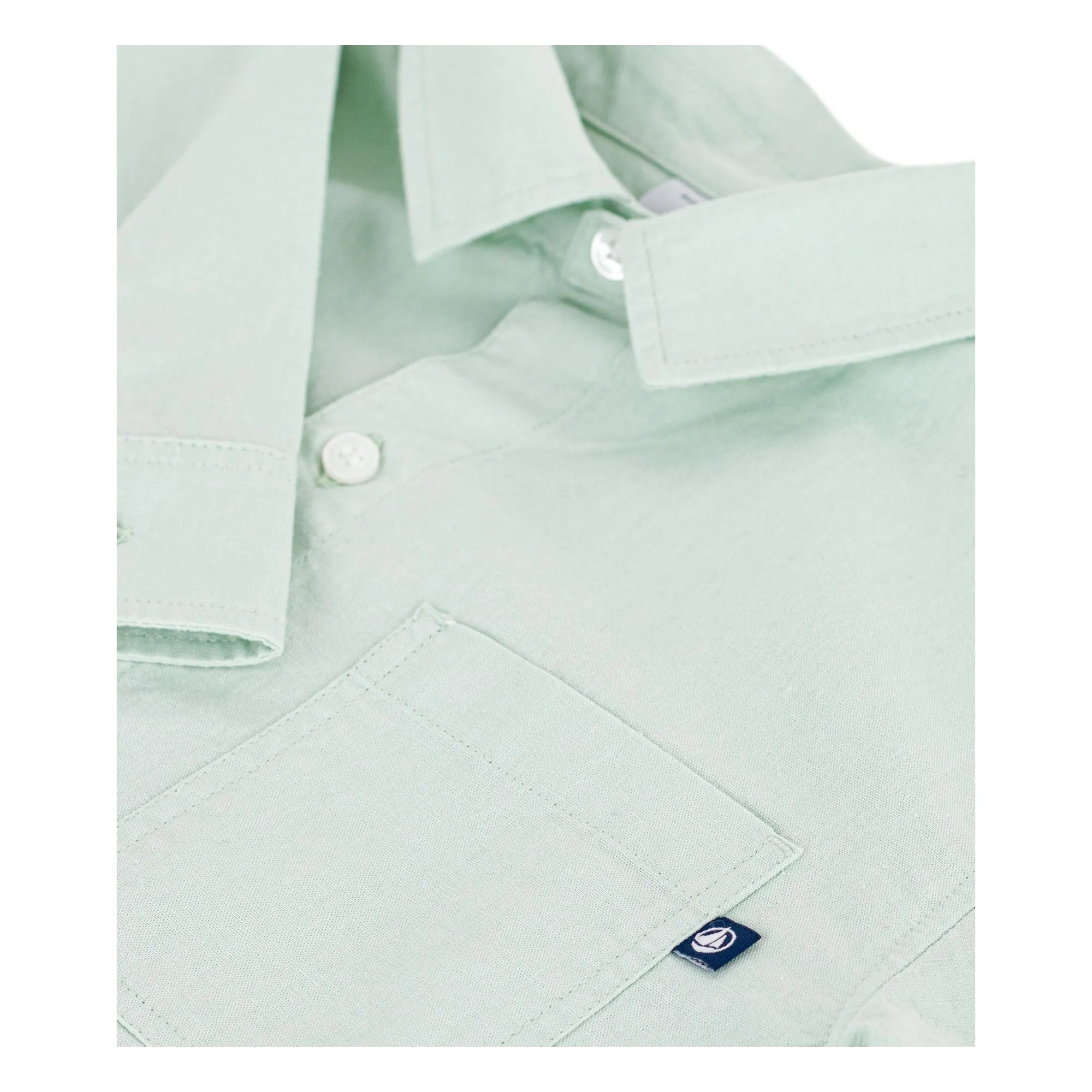 Chemise Unie Lin | Sauge- Image produit n°3