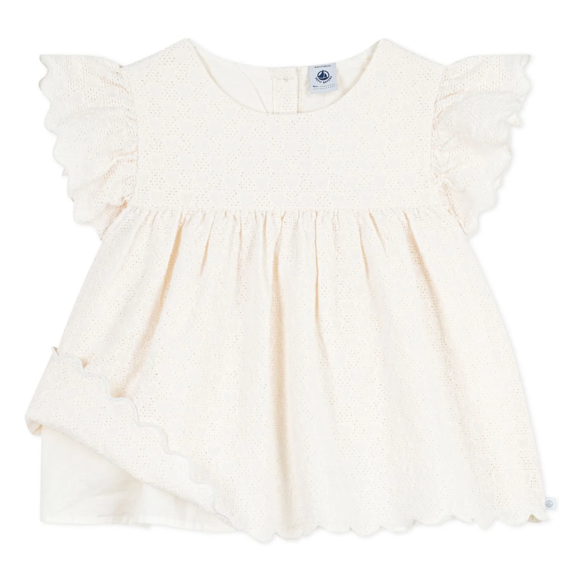 Blouse Broderie Anglaise Coton Bio | Ecru- Image produit n°2