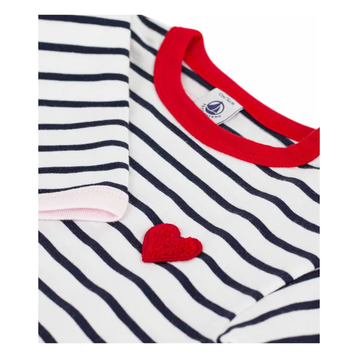 Camiseta Marinière Heart | Blanco- Imagen del producto n°1