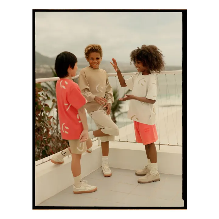 Pantalones cortos de algodón ecológico Ador | Coral- Imagen del producto n°2