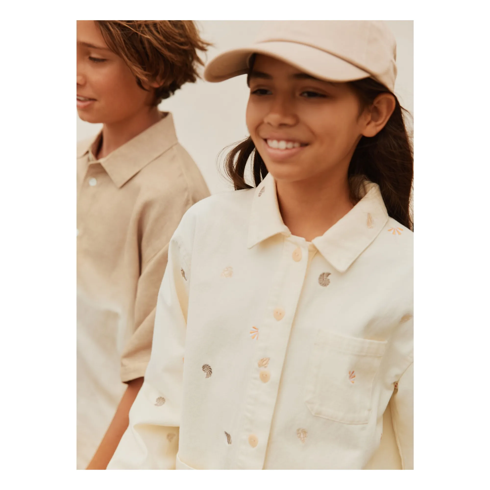 Chaqueta de algodón ecológico Hellen Coquillages | Crudo- Imagen del producto n°3