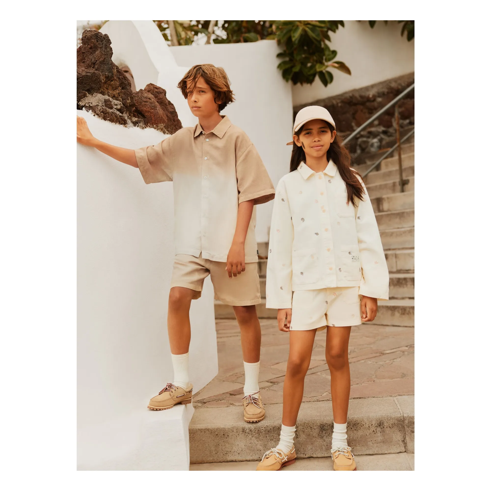 Chaqueta de algodón ecológico Hellen Coquillages | Crudo- Imagen del producto n°2