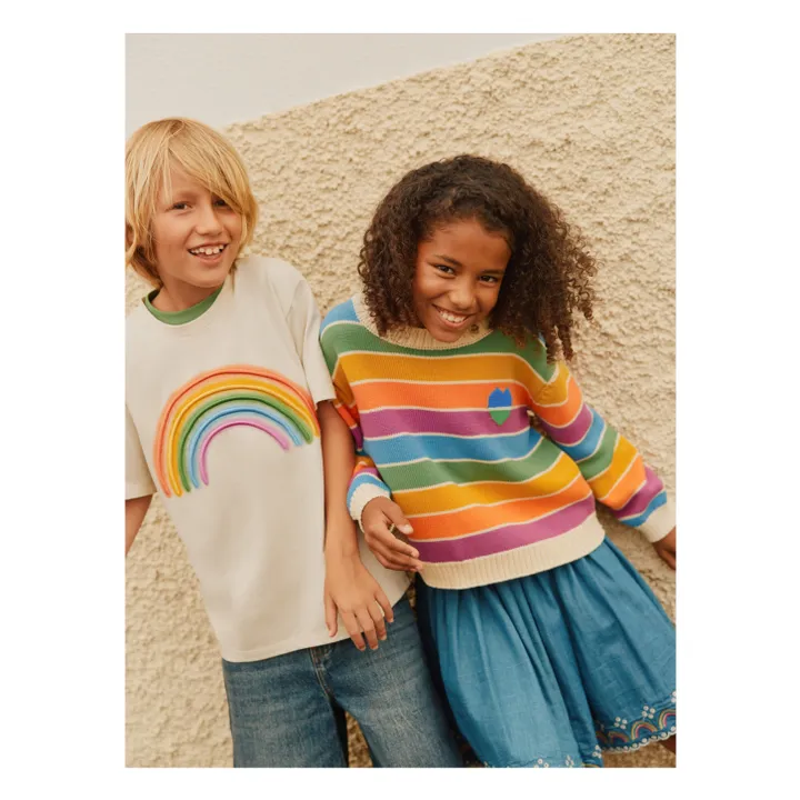 Jupe Bernie Arcs-en-ciel Coton Bio | Bleu- Image produit n°3