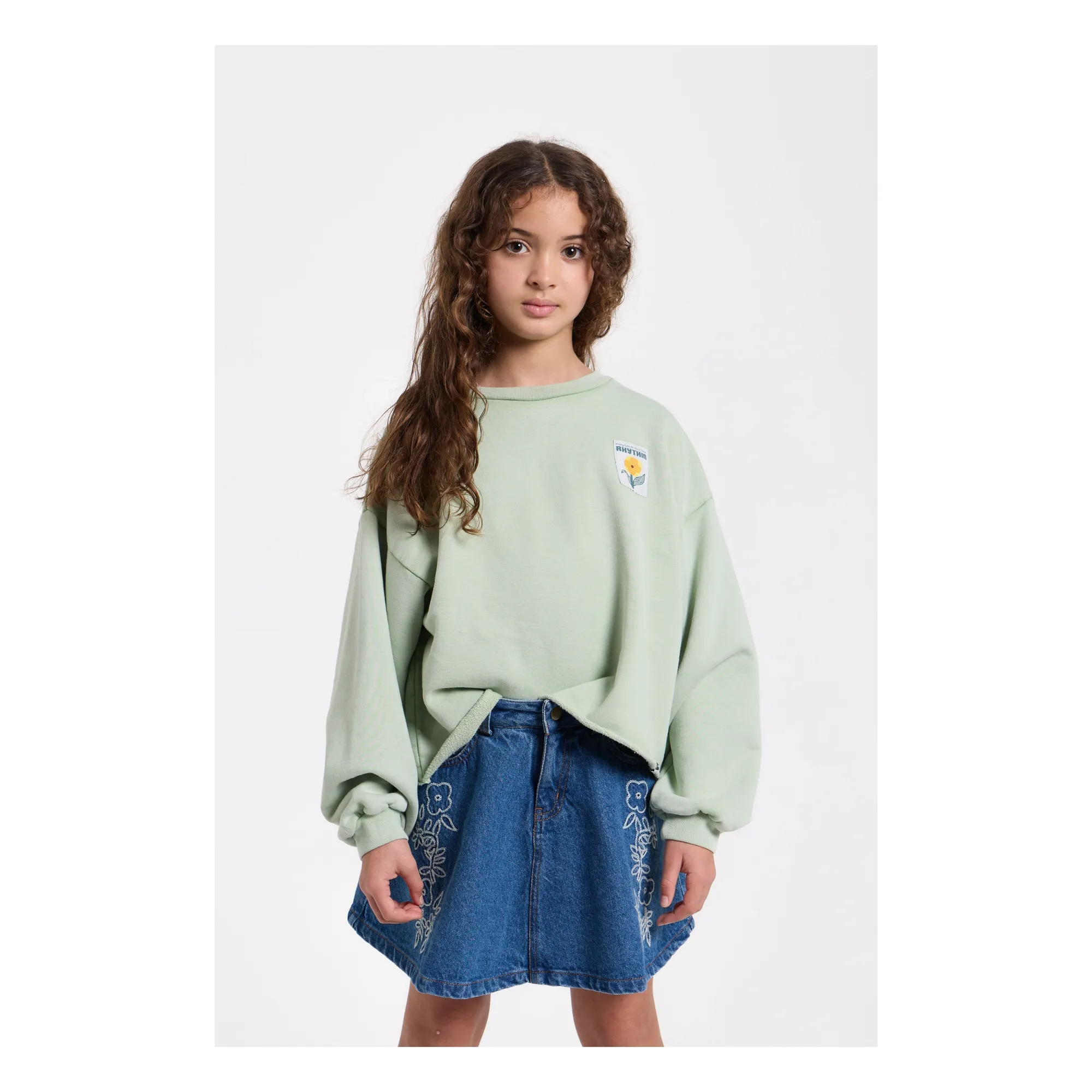 Sweat Belmont Coton Bio | Sauge- Image produit n°1