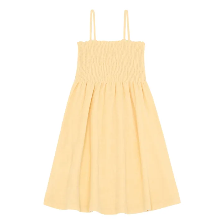Robe Midi Éponge Bio | Jaune pâle- Image produit n°2