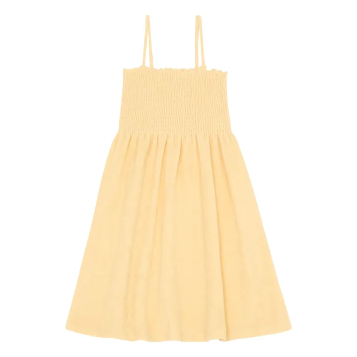 Robe Midi Éponge Bio | Jaune pâle- Image produit n°0