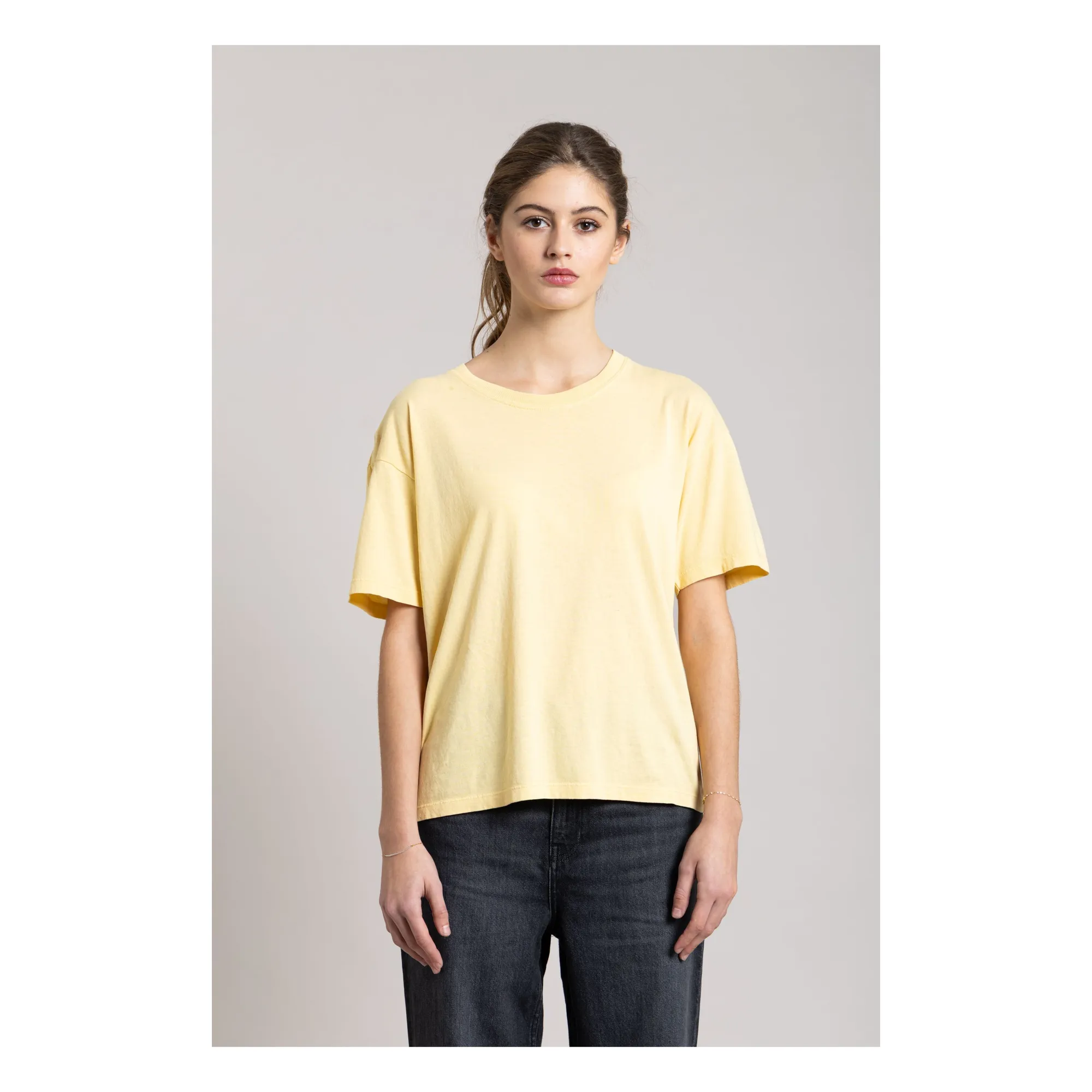 T-shirt Hana Coton Bio | Jaune pâle- Image produit n°6