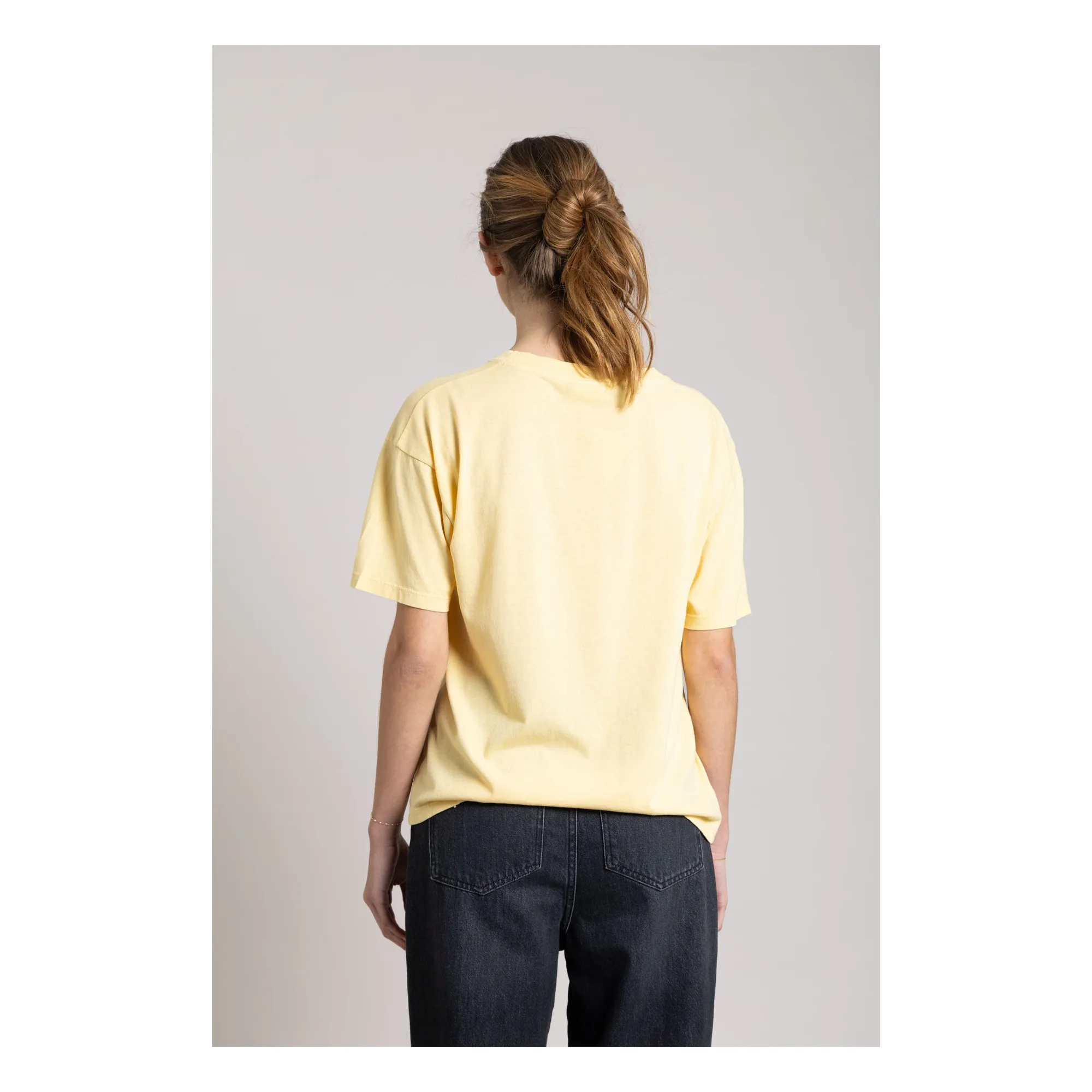 T-shirt Hana Coton Bio | Jaune pâle- Image produit n°8