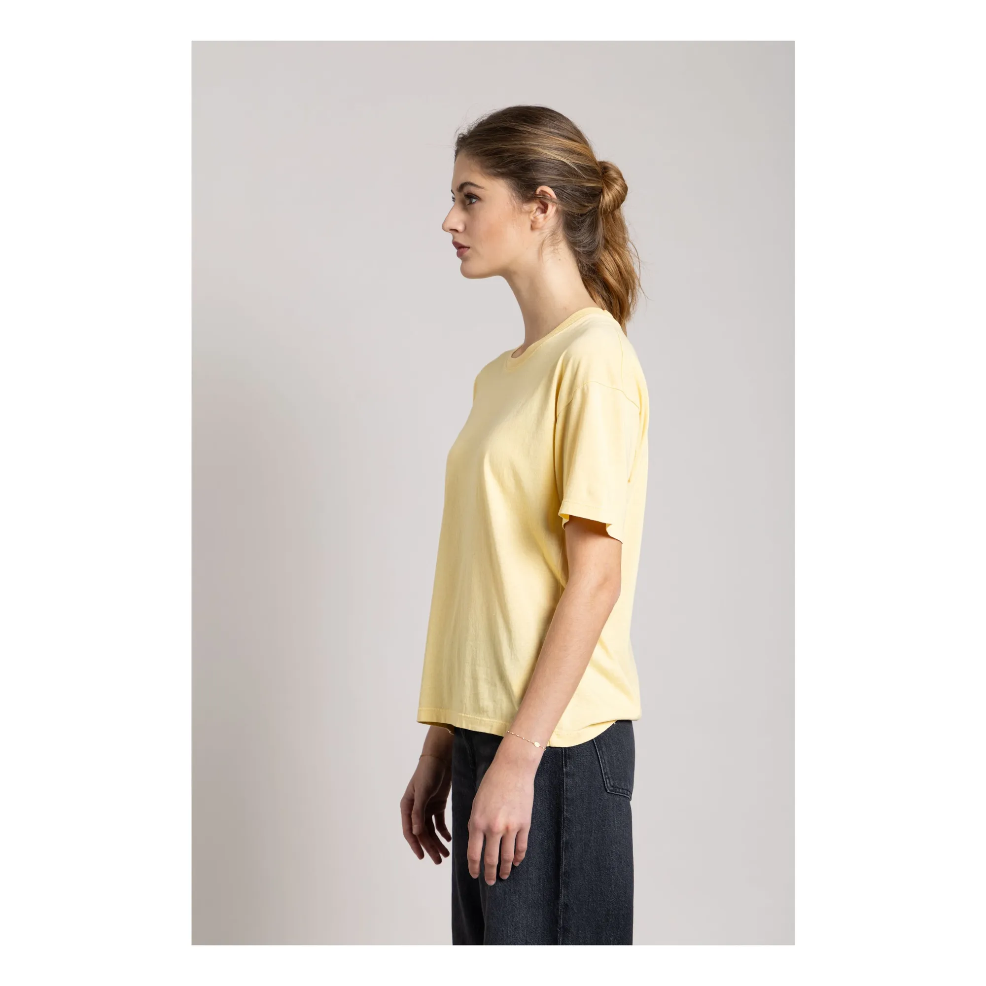 T-shirt Hana Coton Bio | Jaune pâle- Image produit n°7