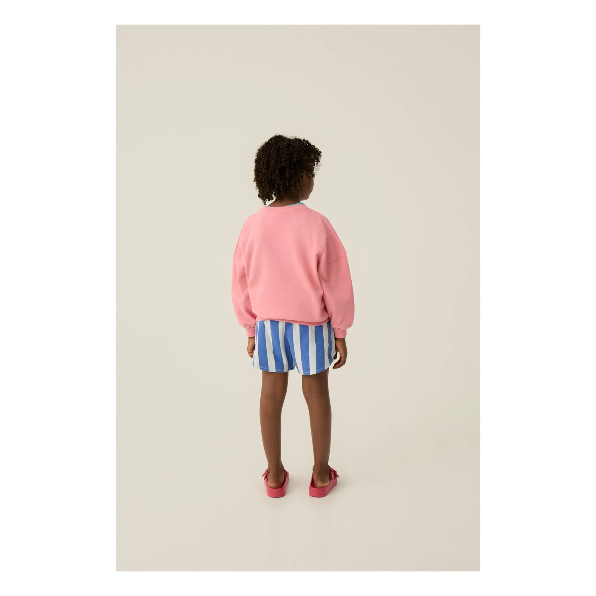 Sweat Oversize Etoile Filante Coton Bio | Rose bonbon- Image produit n°2