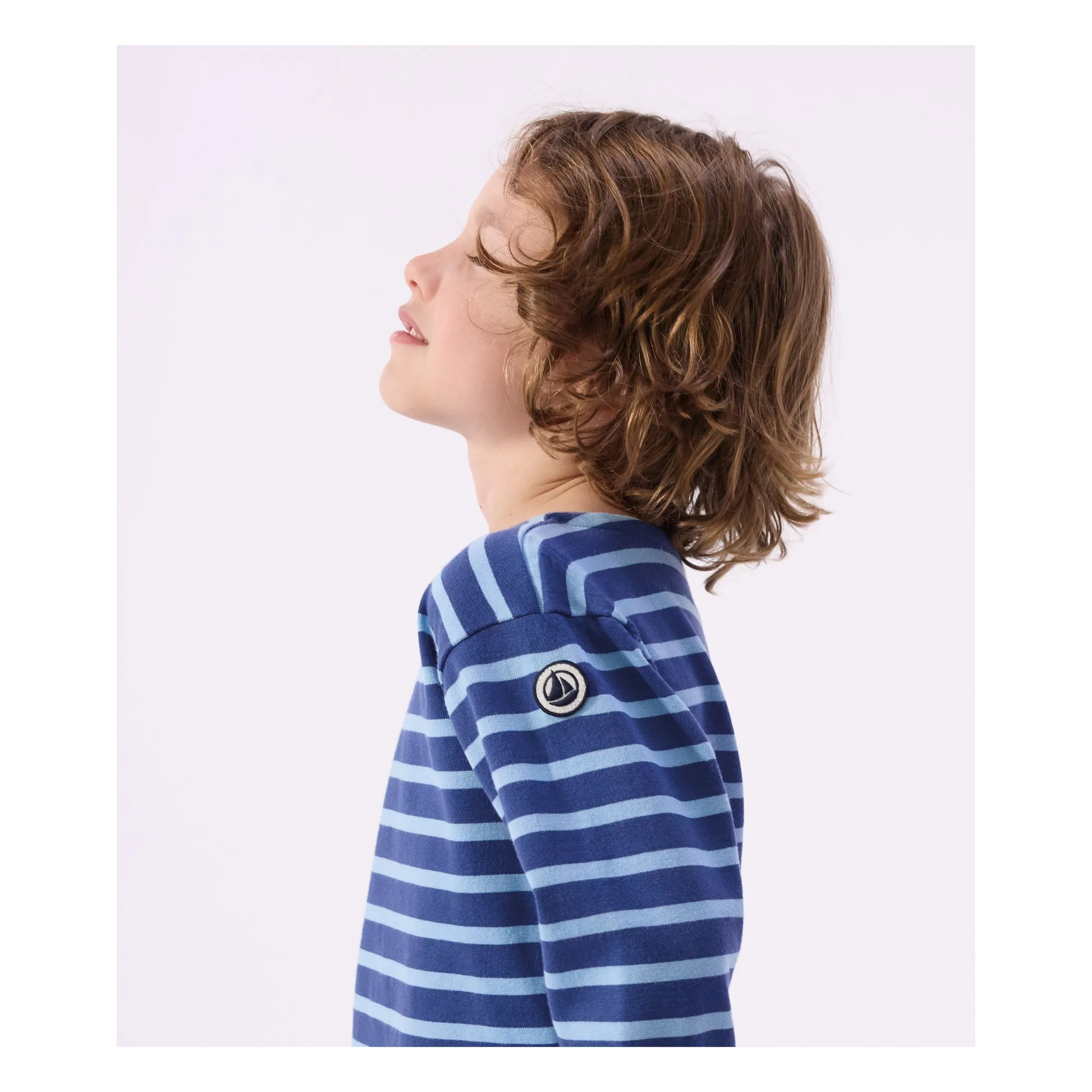 T-shirt Ecusson Marinière | Bleu- Image produit n°2