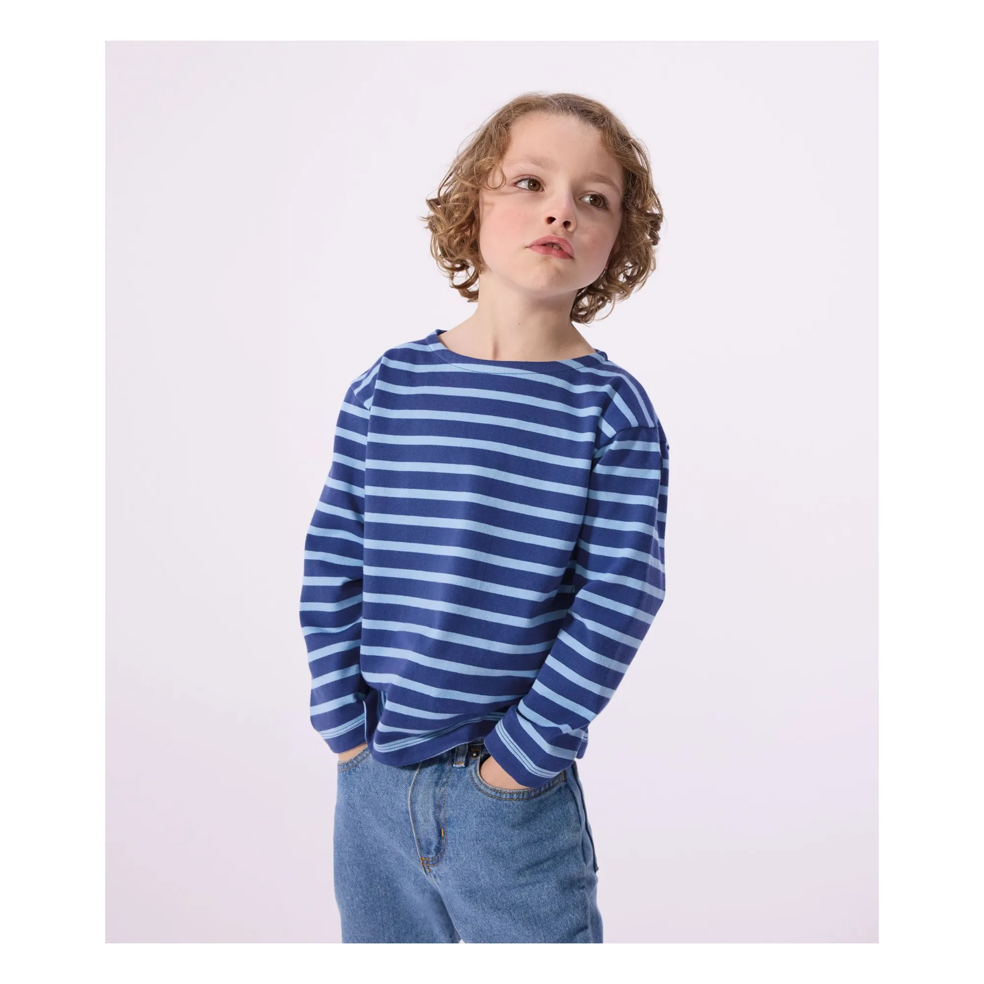 T-shirt Ecusson Marinière | Bleu- Image produit n°1