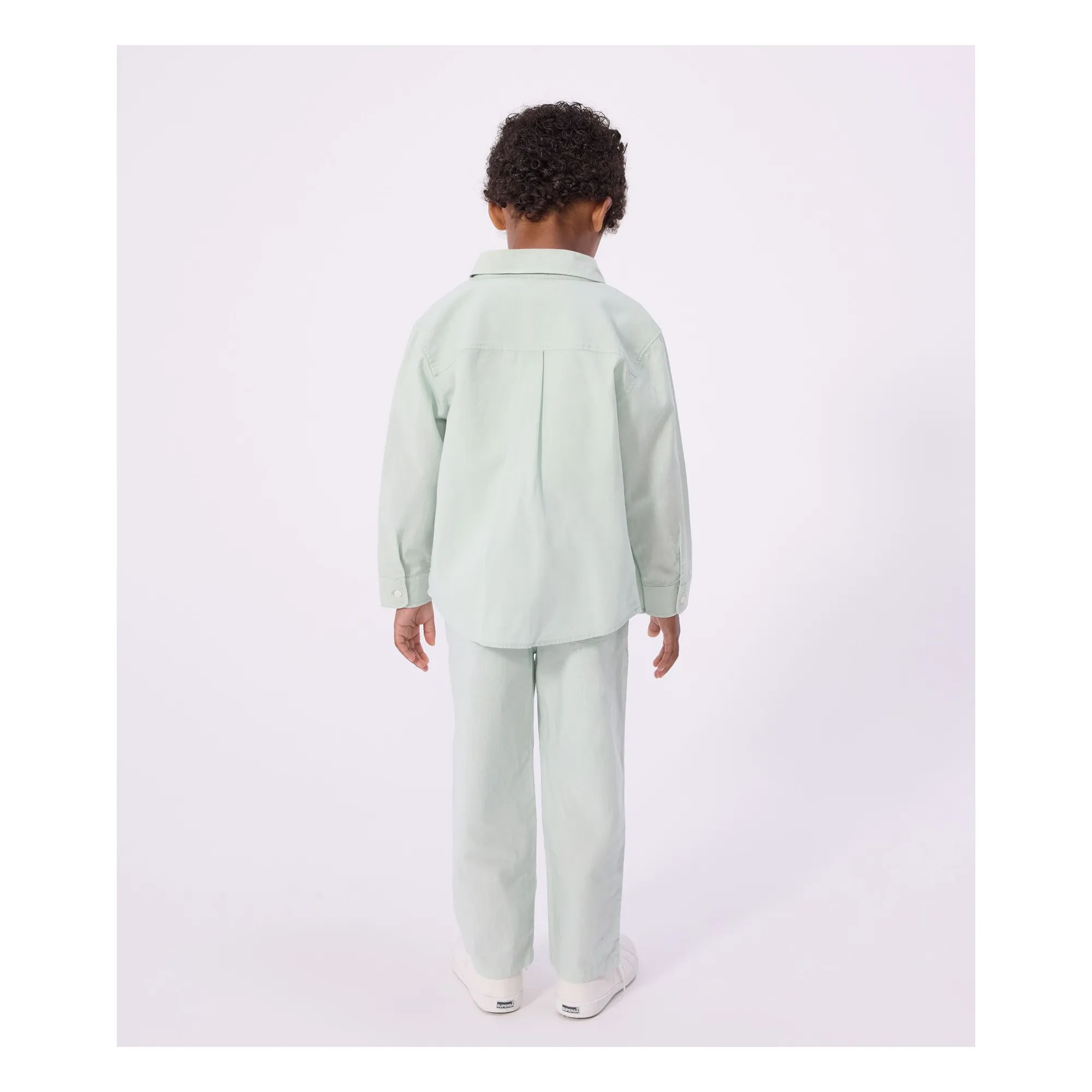 Chemise Unie Lin | Sauge- Image produit n°2