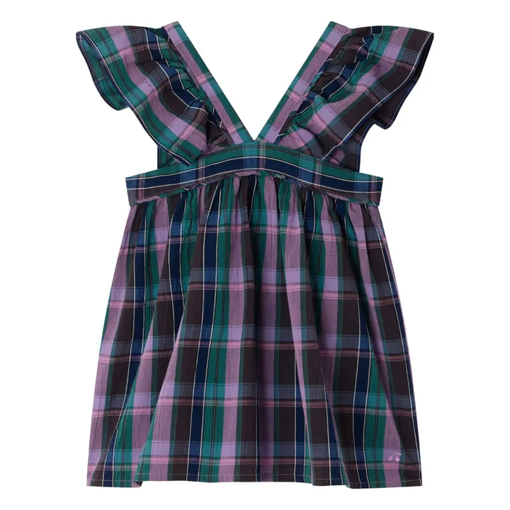 Blouse Elea Carreaux Coton Bio | Violet- Image produit n°0