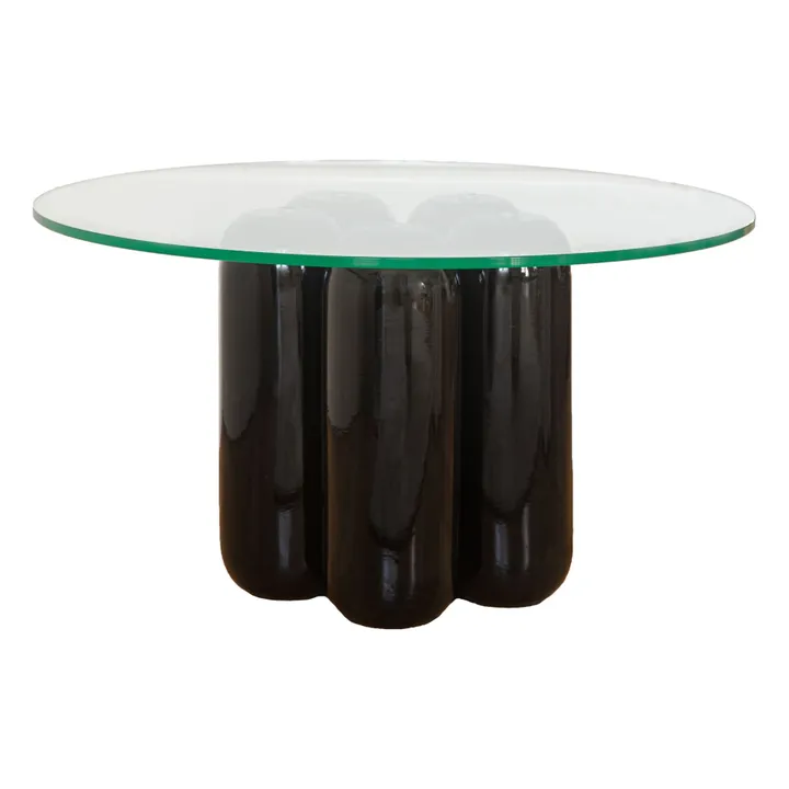 Table basse avec plateau en verre | Noir- Image produit n°0