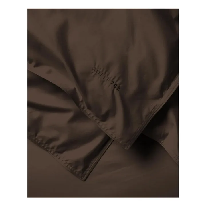 Taie d'oreiller en percale organique - Coffee Brown | Café- Image produit n°3