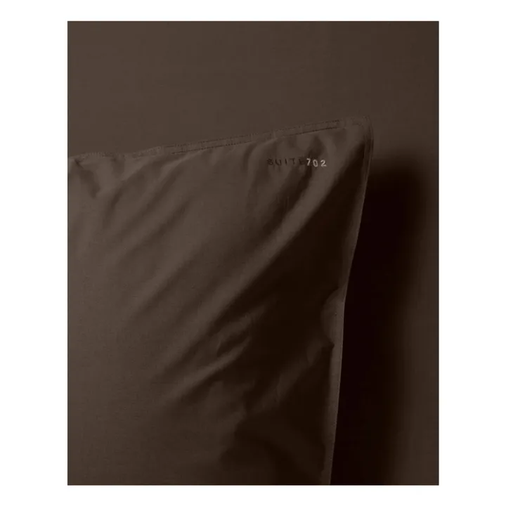 Taie d'oreiller en percale organique - Coffee Brown | Café- Image produit n°2
