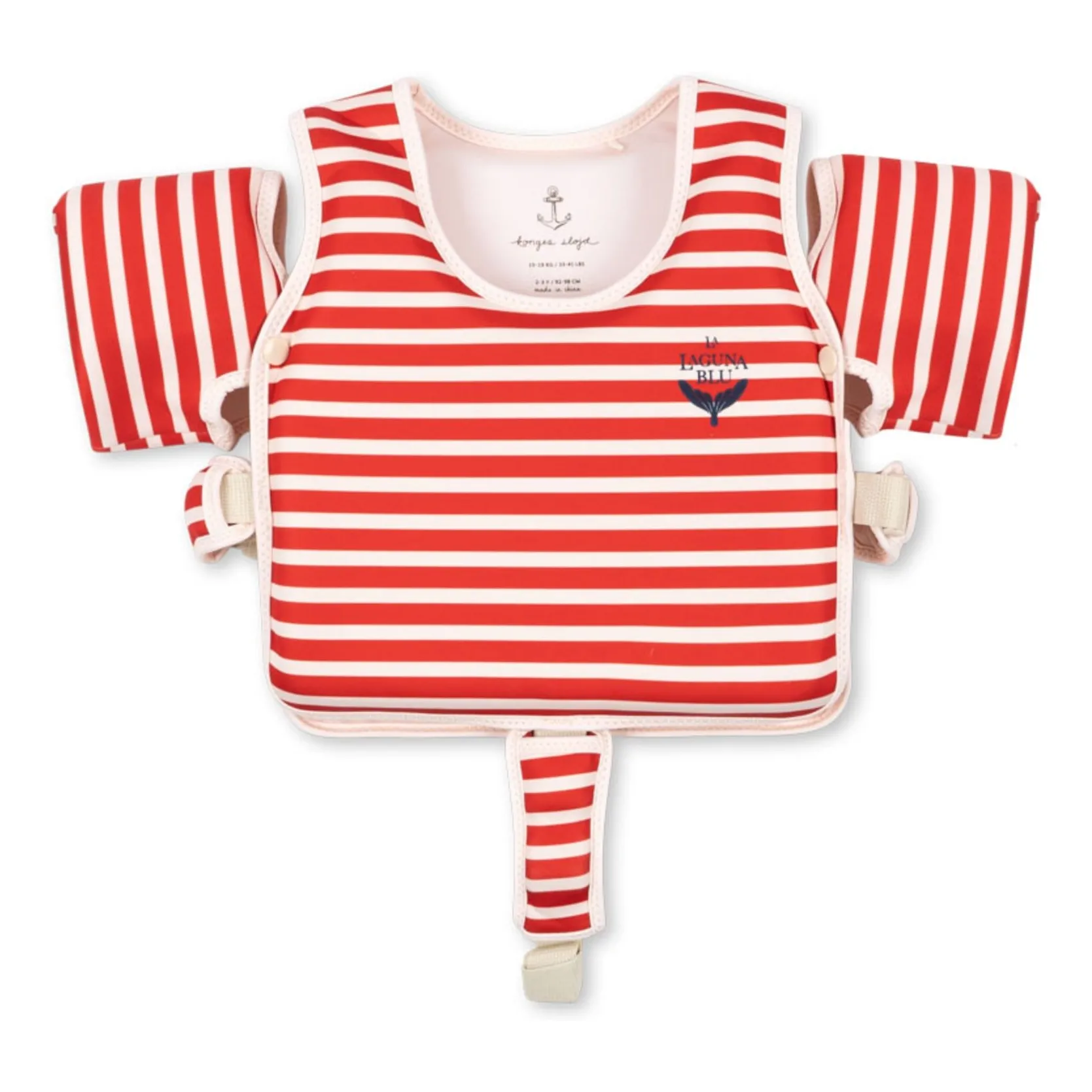 Gilet de natation avec brassard Rouge Stripe | Rouge- Image produit n°0