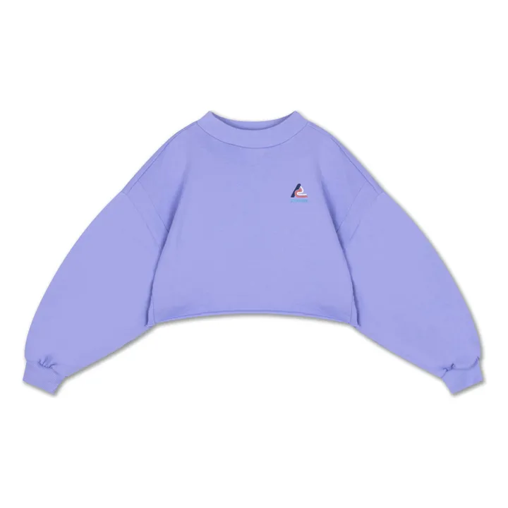 Sudadera de algodón orgánico con logotipo | Lila- Imagen del producto n°0