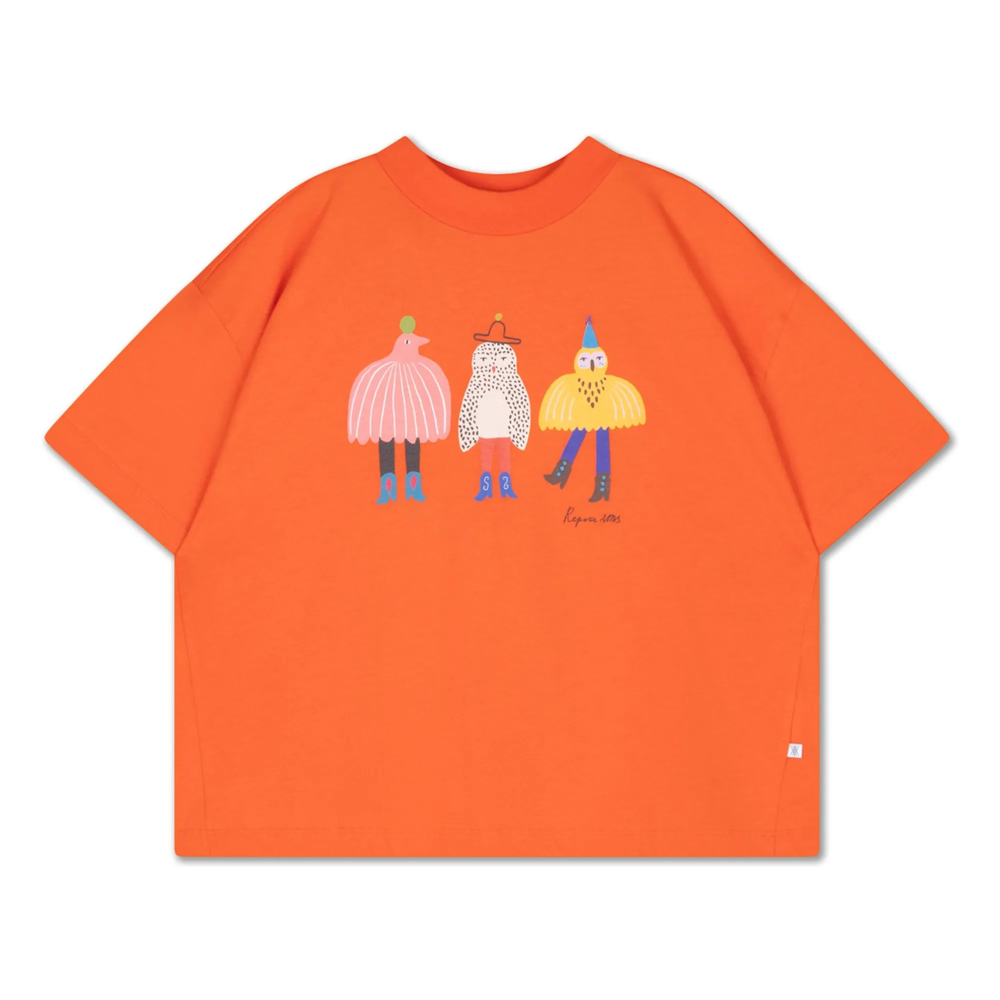T-shirt Baxy Oiseaux Coton Bio | Orange- Image produit n°0