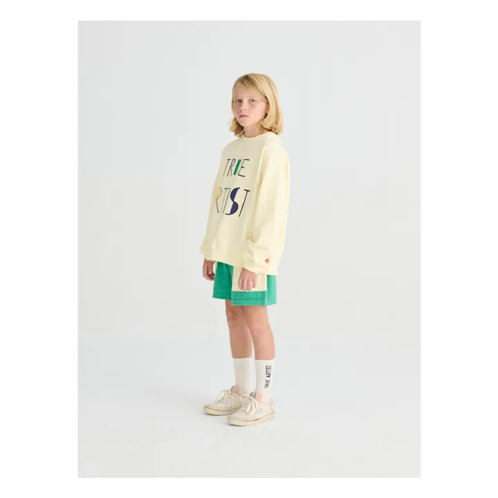 Sudadera N°11 Algodón orgánico | Amarillo palo- Imagen del producto n°3