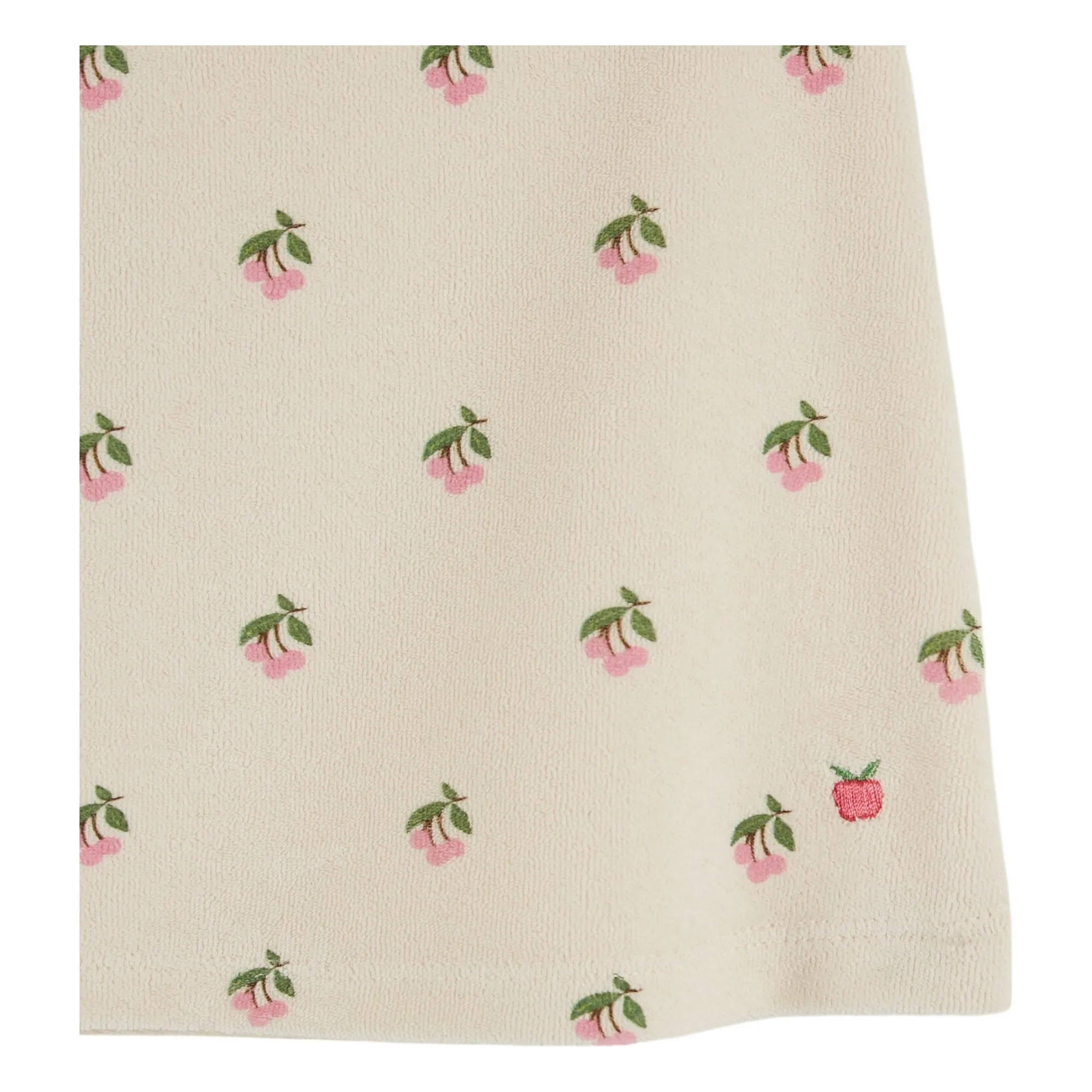 Robe Cerises Eponge Coton Bio | Crème- Image produit n°1