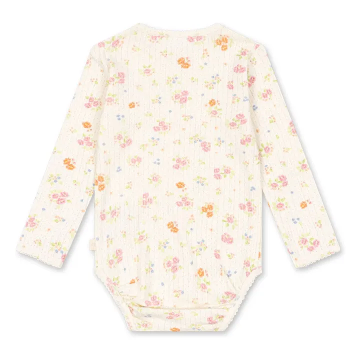 Body de canalé Minnie Floral Algodón orgánico | Crudo- Imagen del producto n°2