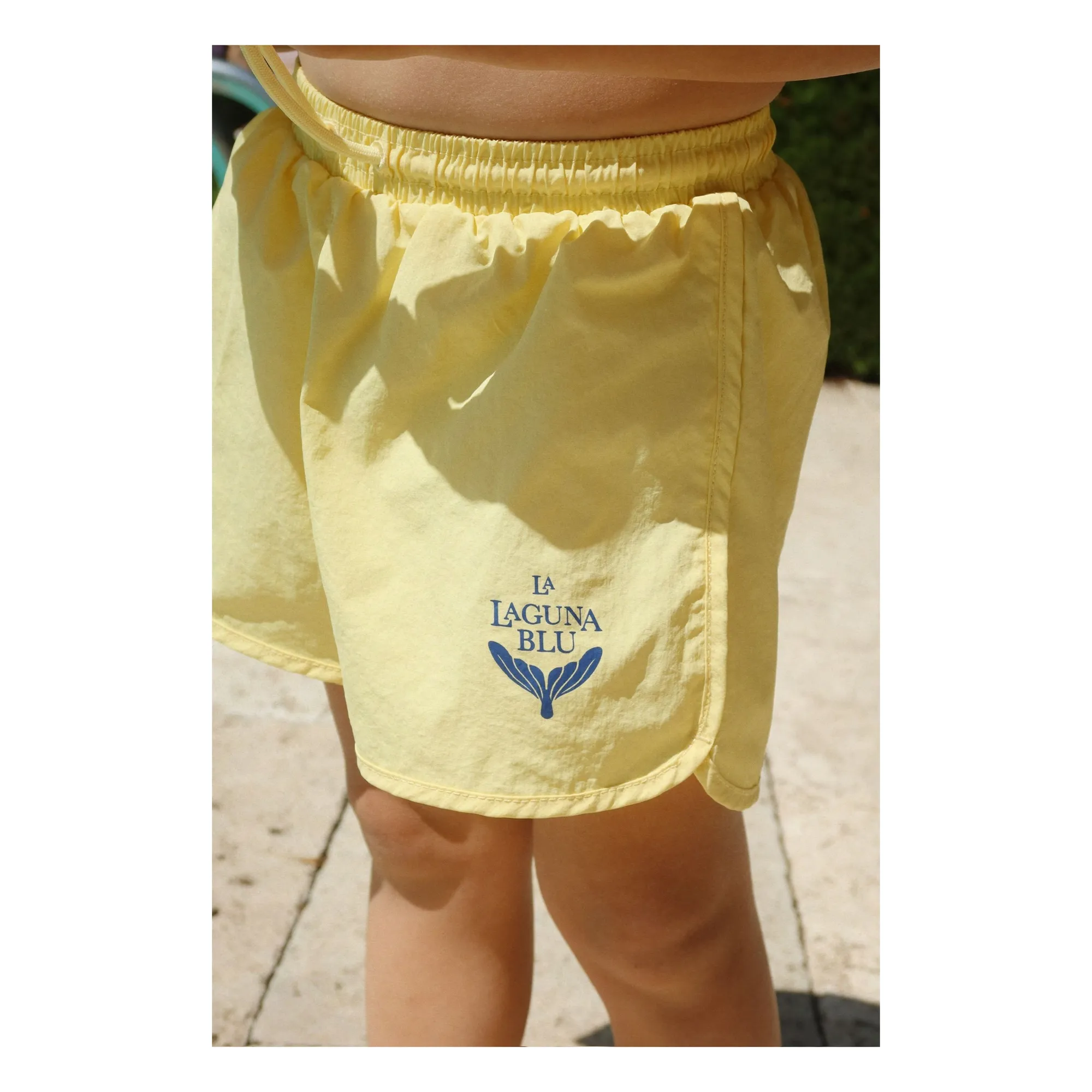 Pantalones cortos de fibra reciclada Pomio | Amarillo- Imagen del producto n°1