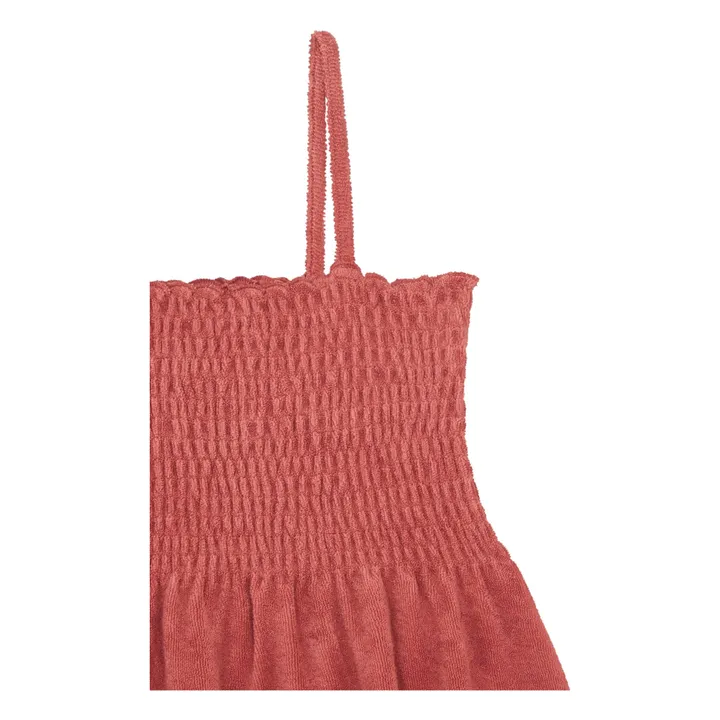 Robe Midi Éponge Bio | Corail- Image produit n°1