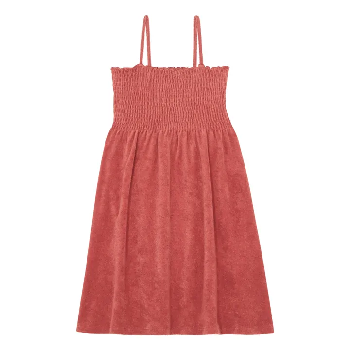 Robe Midi Éponge Bio | Corail- Image produit n°0