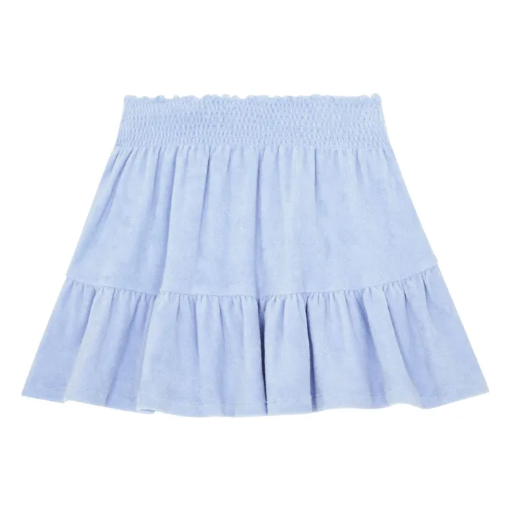 Jupe Courte Smock éponge Bio | Ice blue- Image produit n°1