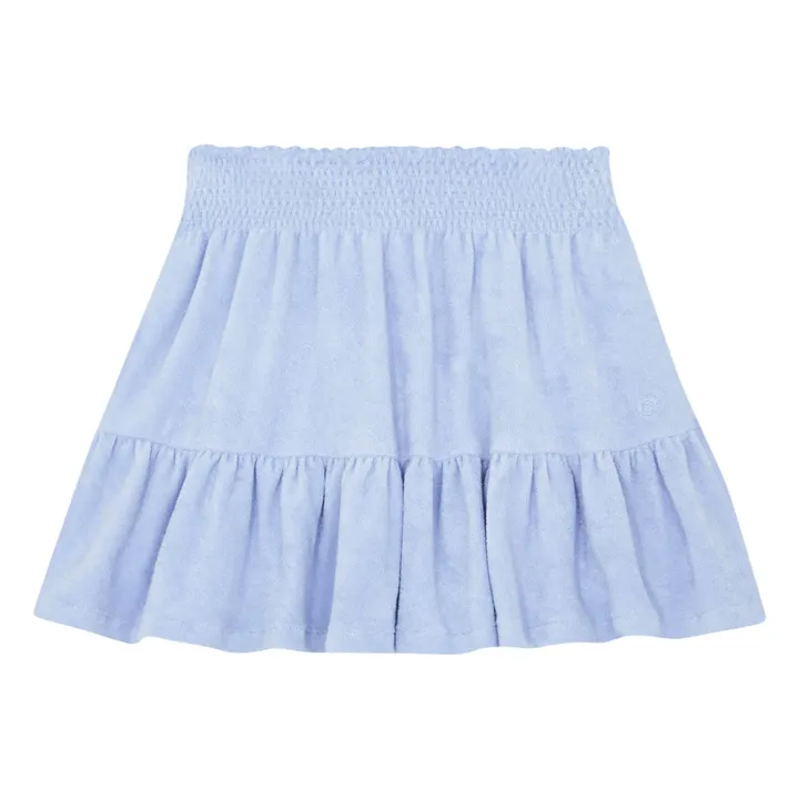 Jupe Courte Smock éponge Bio | Ice blue- Image produit n°0