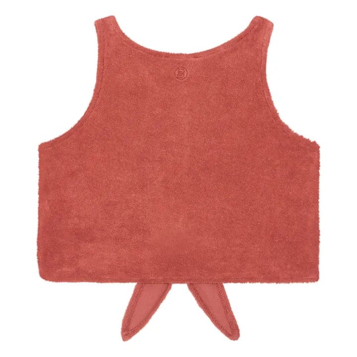 Débardeur Fille Noué Éponge Bio | Terracotta- Image produit n°2