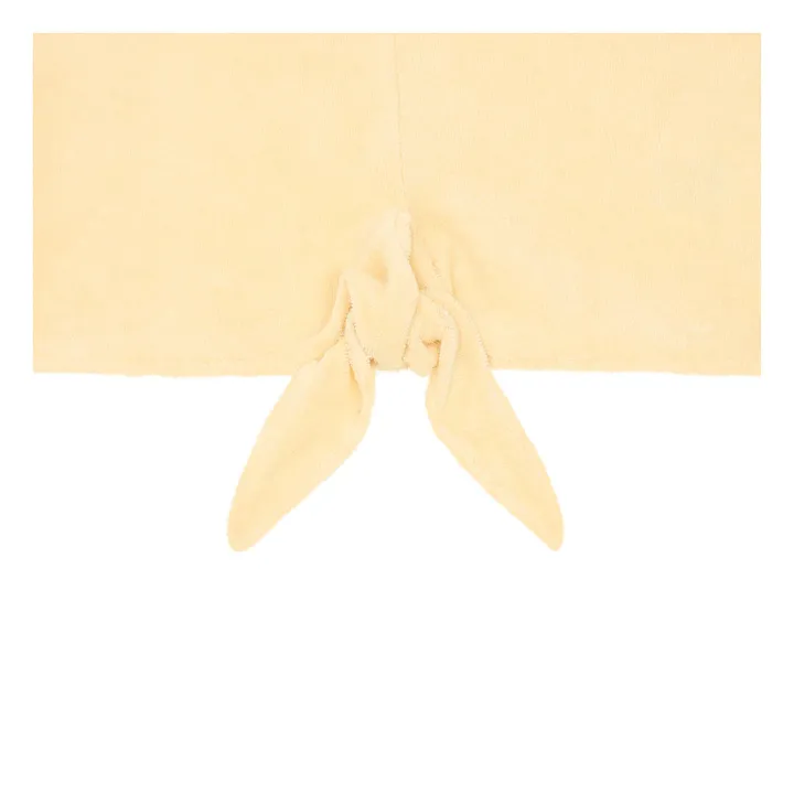 Débardeur Fille Noué Éponge Bio | Jaune pâle- Image produit n°1