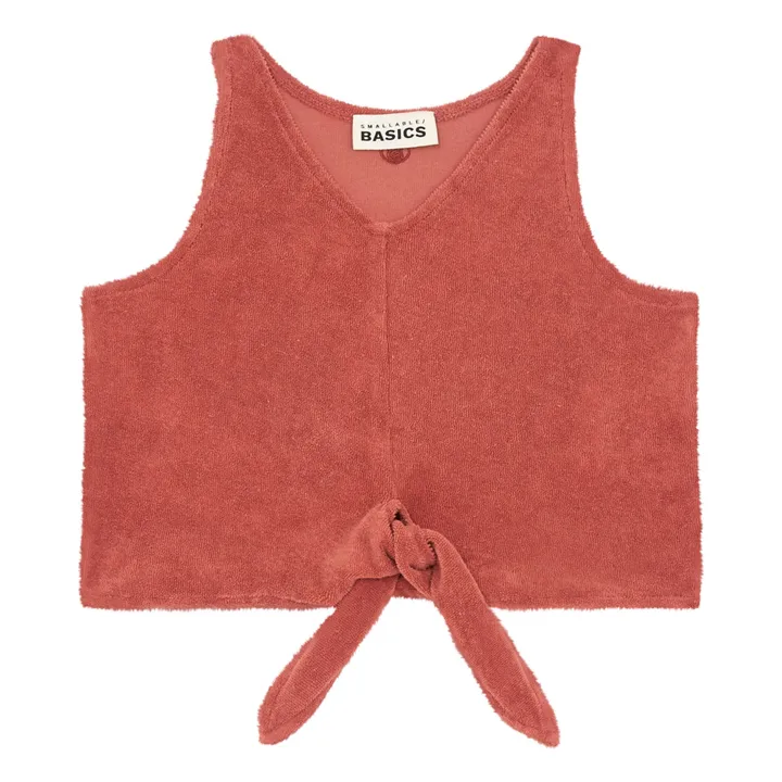 Débardeur Fille Noué Éponge Bio | Terracotta- Image produit n°0