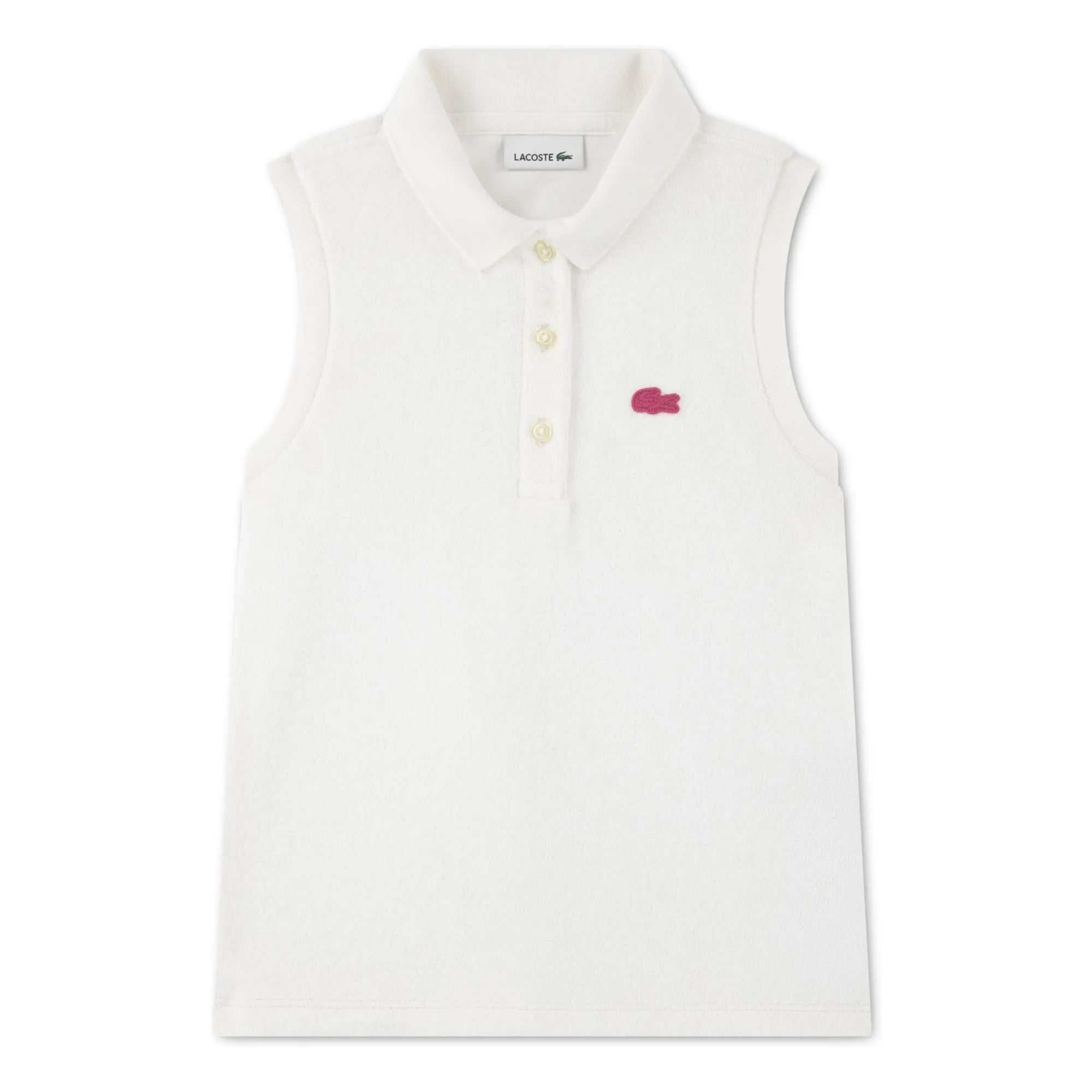 Polo Sans Manches Logo Coton Bio | Blanc cassé- Image produit n°0