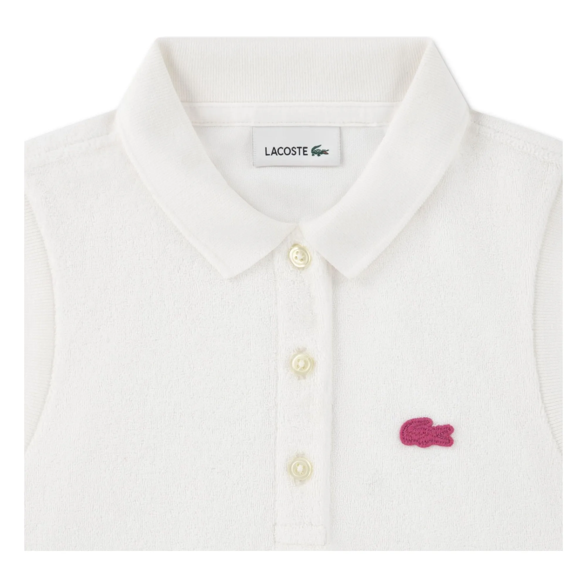 Polo Sans Manches Logo Coton Bio | Blanc cassé- Image produit n°1
