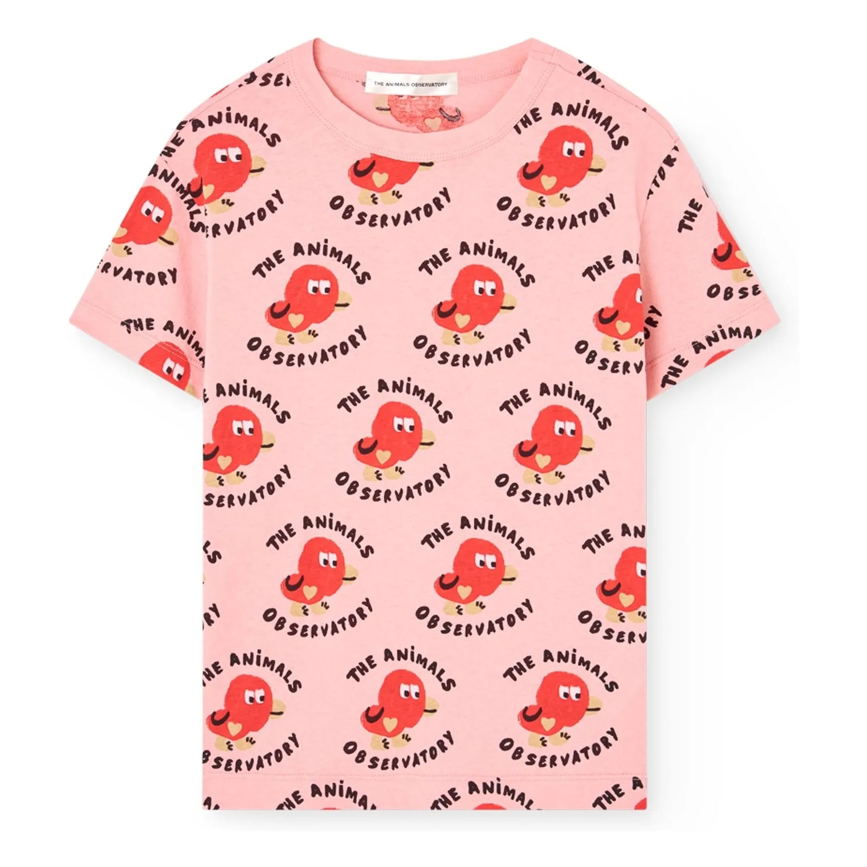 T-shirt Rooster Poussins Coton Bio | Rose- Image produit n°0