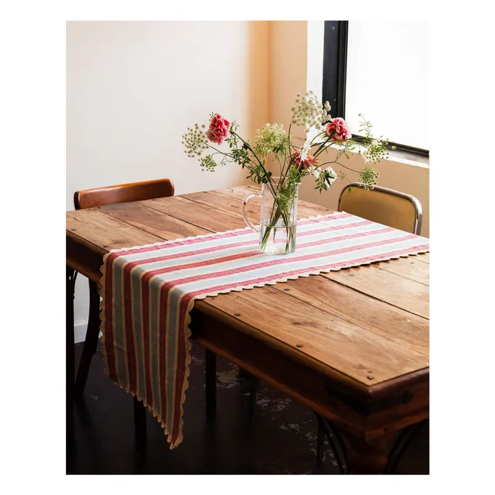 Chemin de table en coton bio | Bordeaux- Image produit n°2