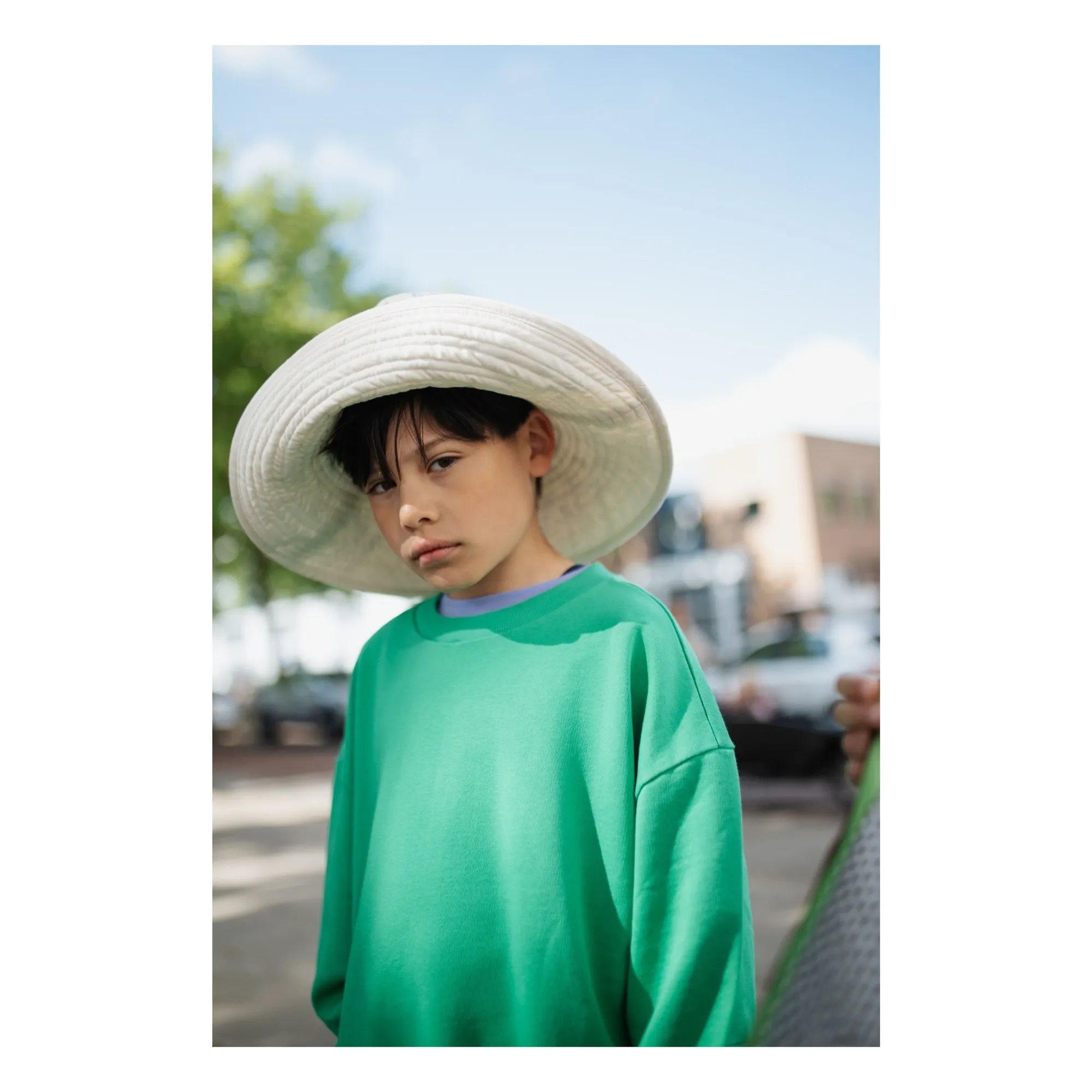 Sweat Oversized Cozydrop Coton Bio | Vert- Image produit n°5