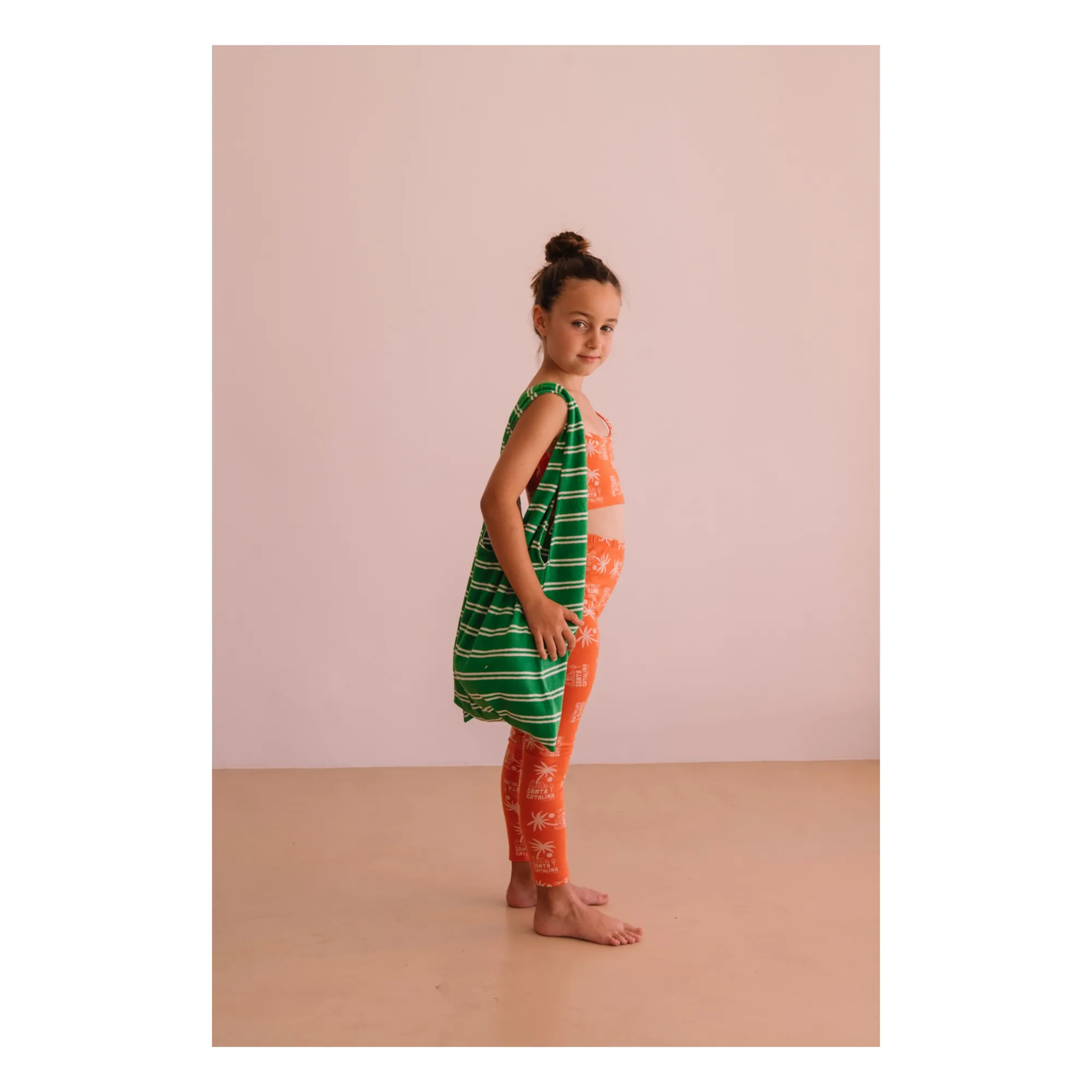 Legging Nour Palmiers Coton Bio | Orange- Image produit n°2