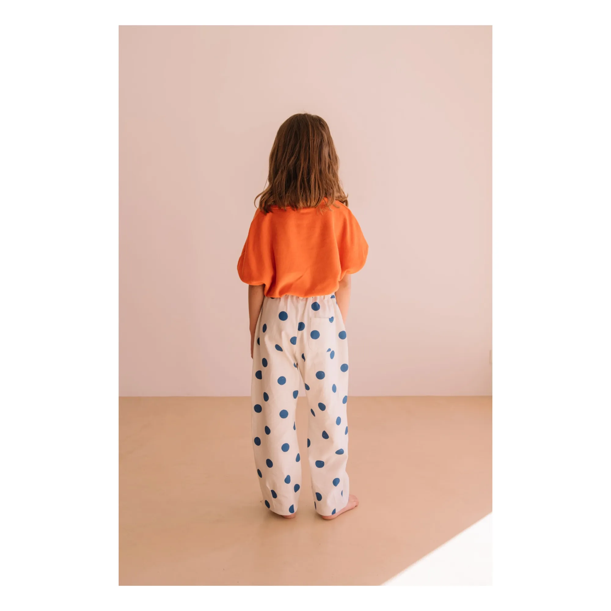 T-shirt Crop Bree Eponge Coton Bio | Corail- Image produit n°2